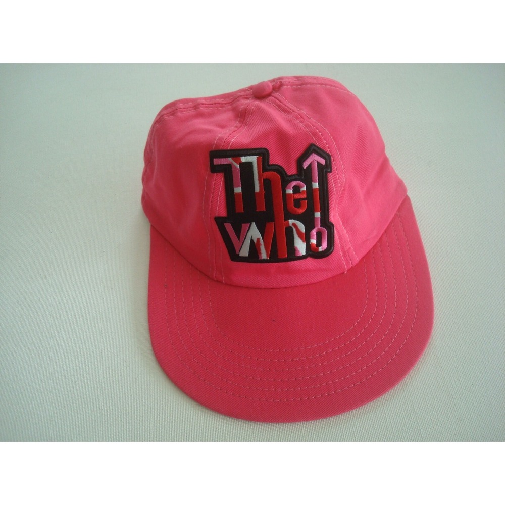 THE WHO STRETCH PINK FITTED S/M 00S BEACH GOLF HAT CAP VINTAGE S4